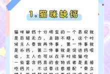 猫缺钙治疗方案与效果分析（猫缺钙症状及补钙措施详解）
